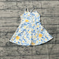 Baby Girls Kids Sleeveless Flower Yoga Active Shorts Dress RTS