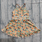 Baby Girls Kids Straps T Camo Print Team Yoga Ruffle Knee Length Dress RTS