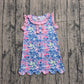 Baby Girls Kids Flower Buttons Summer Ruffle Knee Length Dress RTS