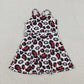 Sibling Baby Girls Adult Women G Leopard Team Yoga Active Ruffle Shorts Dress RTS