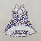 Sibling Baby Girls Adult Women Purple Leopard Tigers Team Yoga Active Shorts Dress RTS