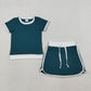 Sibling Baby Girls Kids Short Sleeves Shirts Skirts Shorts Summer Clothes Cotton Sets RTS