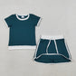 Sibling Baby Girls Kids Short Sleeves Shirts Skirts Shorts Summer Clothes Cotton Sets RTS