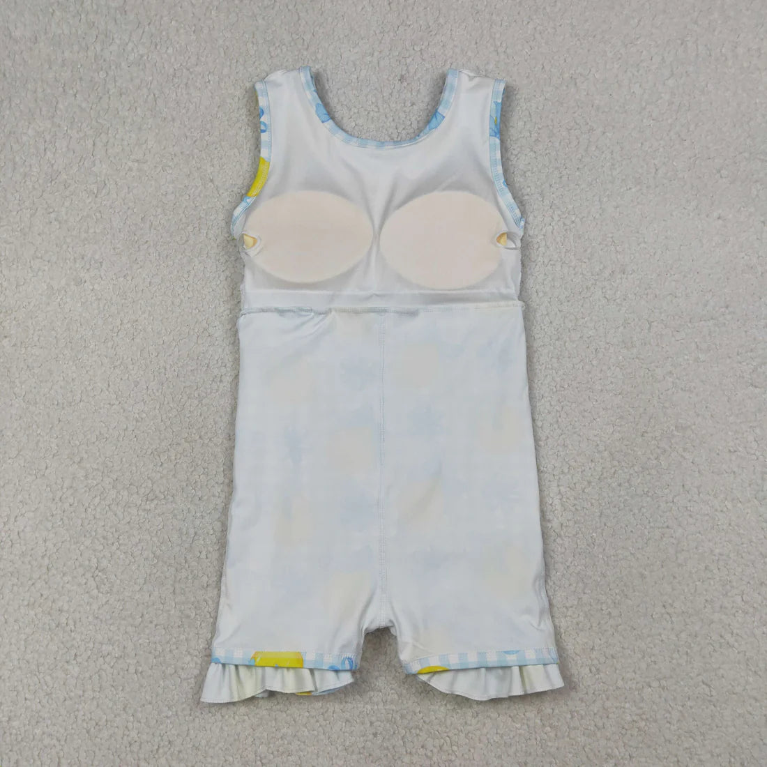 Sibling Baby Girls Kids Lemons Bows Plaid Yoga Active Shorts Knee Length Dresses RTS