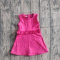 Baby Girls Kids Pink Sleeveless Ruffle Yoga Shorts Knee Length Dress RTS