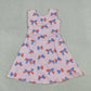 Sibling Baby Girls Kids Bows Popsicle 4th of July Yoga Active Shorts Knee Length Dresses