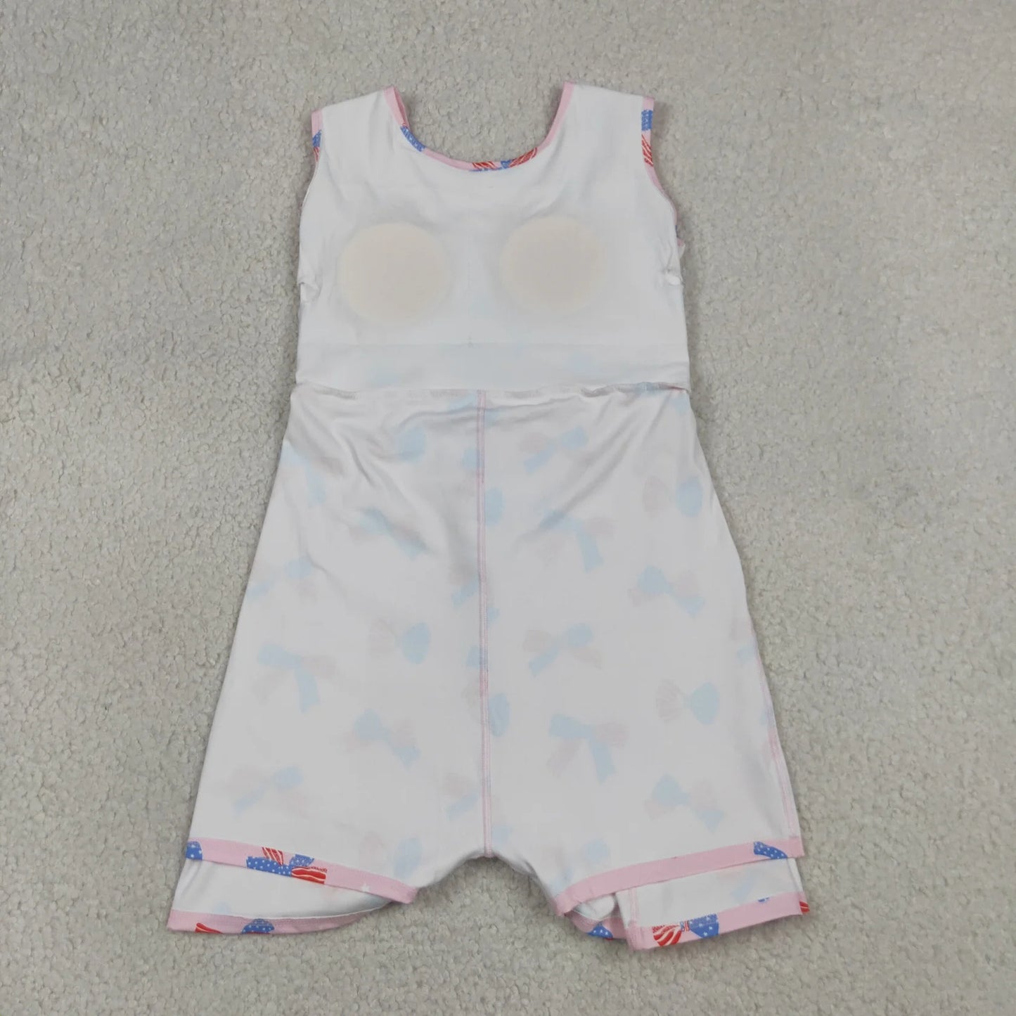Sibling Baby Girls Kids Bows Popsicle 4th of July Yoga Active Shorts Knee Length Dresses