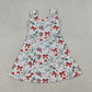 Sibling Baby Girls Kids Bows Popsicle 4th of July Yoga Active Shorts Knee Length Dresses