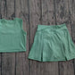 ( No moq ) Preorder Baby Girls Kids Green Tops Shorts Skirt Shorts Summer Yoga Active Clothes Set