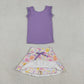 Sibling Baby Girls Kids Short Sleeves Shirts Flower Skirts Shorts Yoga Active Sets Clothes RTS