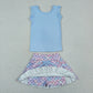 Sibling Baby Girls Kids Short Sleeves Shirts Flower Skirts Shorts Yoga Active Sets Clothes RTS