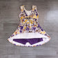 ( No moq ) Preorder Baby Girls Kids Sleeveless Tigers Bows Football Yoga Team Knee Length Dress