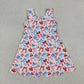Sibling Baby Girls Kids Bows Popsicle 4th of July Yoga Active Shorts Knee Length Dresses
