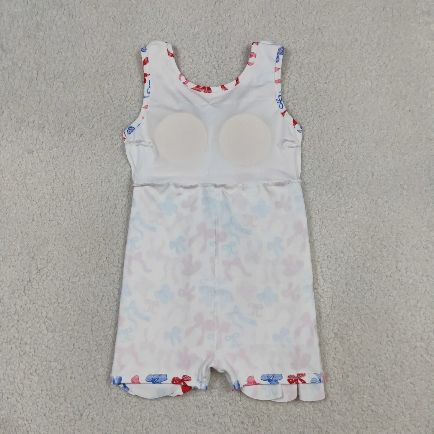 Sibling Baby Girls Kids Bows Popsicle 4th of July Yoga Active Shorts Knee Length Dresses