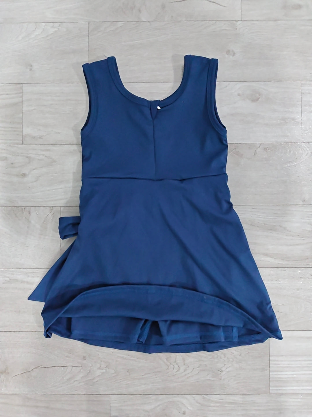 ( No moq ) Preorder Baby Girls Sleeveless Navy Bow Shorts Knee Length Yoga Active Dress