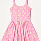 ( Moq 5 ) Preorder Baby Girls Kids Sleeveless Tennis Knee Length Yoga Active Pink Dress