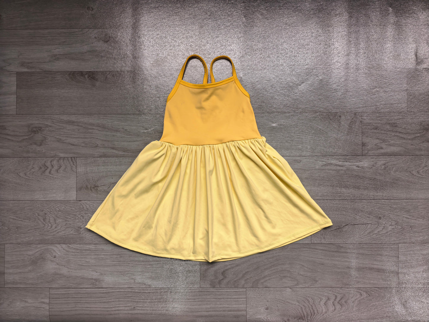 ( No moq ) Preorder Baby Girls Kids Sleeveless Princess Yoga Active Shorts Knee Length Dress