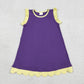 Sibling Baby Girls Kids Sleeveless Scallop Knee Length Dresses Cotton Clothes RTS