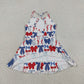 Sibling Baby Girls Kids Bows Popsicle 4th of July Yoga Active Shorts Knee Length Dresses
