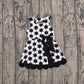 ( No moq ) Preorder Baby Girls Kids Soccer Bows Scallop Yoga Active Black Dress