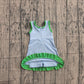 ( No moq ) Preorder Baby Girls Kids Sleeveless Shorts Knee Length Scallop Dress Yoga Active Clothes