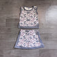 ( No moq ) Preorder Baby Girls Kids Grey Camo Tops Skirt Shorts Set Yoga Active Clothes