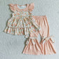 Sibling Baby Girls Kids Pumpkins Flower Tops Pants Fall Clothes Sets RTS