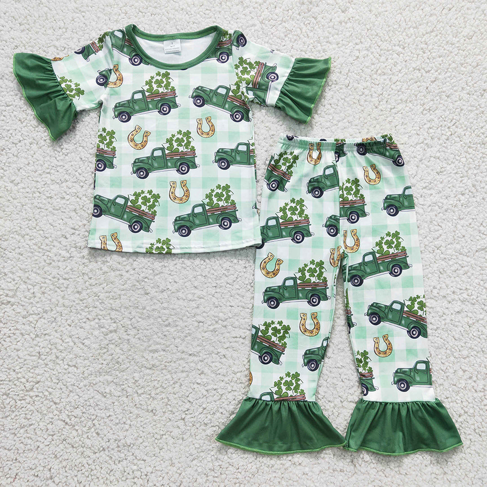 Baby Boy Girl St Patrick Day Shirt Pants Sibling Clothes Set RTS