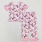 Sibling Boys Girls Kids Short Sleeves Deer Hunting Set Pajamas RTS