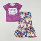 Baby Girl Short Sleeves Singer Shirt Bell Pants Sibling Set