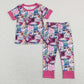 Baby Girl Short Sleeves Singer Shirt Pants Sibling Pajamas Clothes Set