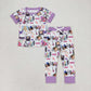 Baby Girl Short Sleeves Singer Shirt Pants Sibling Pajamas Clothes Set