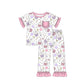 Pre-order Baby Girls Cup Cake Pockets Tops Pants Pajamas Set