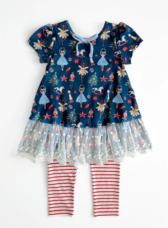 Pre-order Baby Girl Christmas Dance Soldier Tunic Legging Set