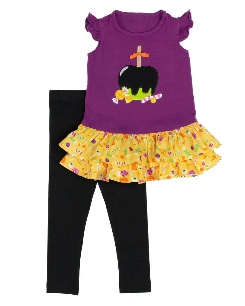 Pre-order Baby Girl Halloween Candy Purple Tops Pants Set