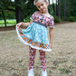 Pre-order Baby Girl Short Sleeves Halloween Ghost Tunic Pants Set