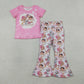 Sibling Baby Girls Toddler Short Sleeves Singer Characters Shirts Pants Clothes Sets RTS