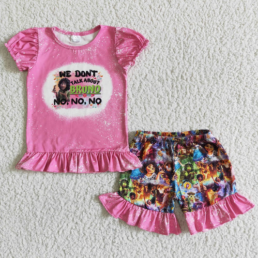 Promotion Baby Girl Summer Pink Shorts Outfit