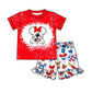 Promotion Baby Girls 4th of July Castle Shorts Set