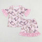 Sibling Boys Girls Kids Short Sleeves Deer Hunting Set Pajamas RTS