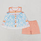 Baby Girl Sleeveless Flower Pockets Tunic Ruffle Shorts Set Sibling Clothes RTS