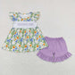 Baby Girl Embroidery Mother's Day Flower Sibling Dress Romper Set RTS