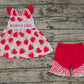 Pre-order Baby Kids Mama's Girl Strawberry Floral Tops Ruffle Shorts Set