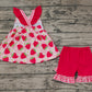 Pre-order Baby Kids Mama's Girl Strawberry Floral Tops Ruffle Shorts Set