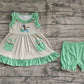 Baby Girl Sleeveless Duck Pockets Tunic Green Plaid Shorts Set RTS