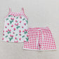 Baby Girl Sleeveless Floral Shirt Shorts Clothes Sibling Summer Set RTS