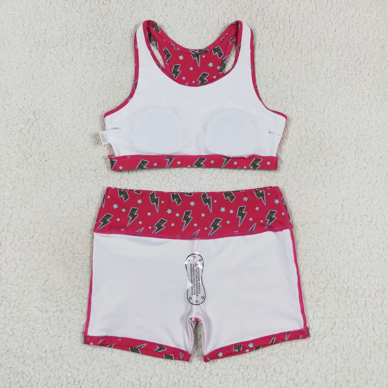 Baby Girls Flash Crop Tops Sport Shorts Set