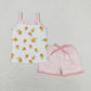 Baby Girl Sleeveless Floral Shirt Shorts Clothes Sibling Summer Set RTS