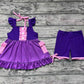 Baby Girl Princess Tunic Shorts Purple Set