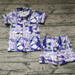 Baby Girl Singer Buttons Shirt Shorts Pajamas Summer Set